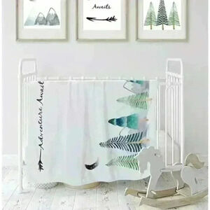 Baby Monthly Milestone Blanket adventure awaits outdoors nature 47" X 40''